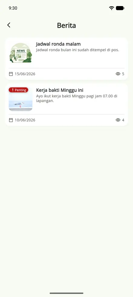 Sawargi app screenshot — News